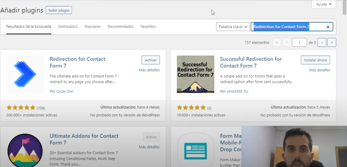 Instalamos Redirection for Contact Form 7