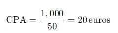 Calcular coste por conversión