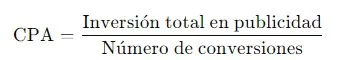 Calcular formula CPA